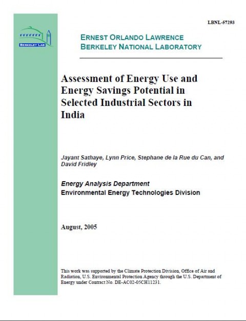 Assessment of Energy Use and Energy Savings Potential in Selected ...