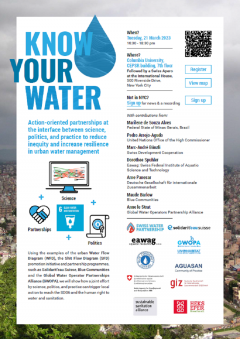 Know your water: action-oriented partnerships at the interface between ...